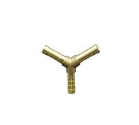 JRXFXEKW 10 PCS 6mm Hose Barb Y Shape 3 Ways Splicer Brass Hosetail Fitting Adapter Coupling Water Fuel