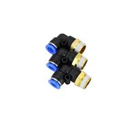 JRXFXEKW 10 Pcs of PL8-03,8mm Push in One Touch Connector 3/8" Thread Pneumatic Quick Fittings
