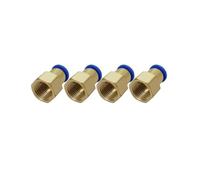 JRXFXEKW 100PCS BSPT PCF6-02, 6mm to 1/4' Pneumatic Connectors Female Straight One-Touch Fittings