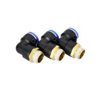 JRXFXEKW 10Pcs L Shaped PT 1/2" Male Threaded to 16mm Tubing Pneumatic Quick Fitting PL16-04
