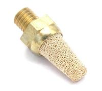 JRXFXEKW 10pcs M5x0.8 Metric Male Brass Tall Cylinder Pneumatic Air Breather Silencer Vent Muffler Connector Fitting