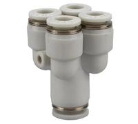 JRXFXEKW 15pcs Pneumatic Fittings PRG8-4mm 5-Way Push in Quick Joint Connector