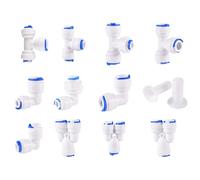 JRXFXEKW 1PC 1/4" to 3/8" OD Quick 3-Way Elbow Y-Connector Water Pipe Fitting Kits Reverse Osmosis Aquarium Purifier Accessories(2974)