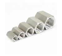 JRXFXEKW 1pc 1" BSPP Female 304 Stainless Steel Hex Nut Rod Pipe Fitting Connector Adapter Max Pressure 600 Bar