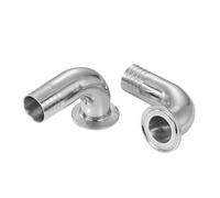 JRXFXEKW 1PC 12.7mm Hose to 1.5" Tri Clamp 90 Deg Elbow TC50.5mm SUS304 Stainless Steel Fitting Homebrew
