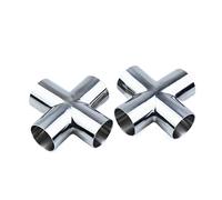 JRXFXEKW 1pc 19/25/38/51/76mm Pipe OD Butt Welding Cross 4 Ways Splitter 304 Stainless Steel Fitting Spliter Beer Wine Cheerfully (Size : 63mm Pipe OD)