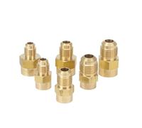 JRXFXEKW 1pc Fit Tube OD 1/4" - 1/8" NPT Female Brass SAE 45 Degree Pipe Connector Fitting Adapters 1000 psi