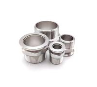 JRXFXEKW 1pc Vacuum Flange Hex Joint KF25 304 Stainless Steel BSP External Thread 3/8"