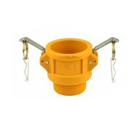 JRXFXEKW 1Pcs DN15 to DN50 Camlock Couplings 1/2" to 2" Quick Disconnect PP Pipe Fittings(Grey,1")