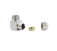 JRXFXEKW 1pcs Tube Elbow Right Angle 6mm-1/8 6mm-1/4 Copper Pipe Joint (Color : Tube Elbow 10mm, Size : 1/4 inch)