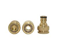 JRXFXEKW 1set Brass 1/2 inch Quick Waterstop Connector Car Wash Water kit G1/2 G3/4 Garden Hose Copper Connector(A)