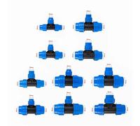 JRXFXEKW 20/25/32/40/50mm 3-Way Reducing Coupling Tap Water Splitter Valve Connector Garden Farm Irrigation Pipe Hose Join 1Pcs(Blue,50 x 20 x 50)