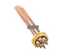 JRXFXEKW 220V 6000W DN40 1-1/2" BSP Male Brass Head & Copper Tube Water Heater for Tank