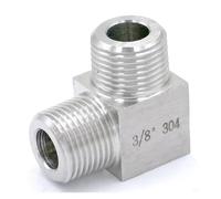 JRXFXEKW 3/4" BSPT Male to Male Equal Elbow 304 Stainless Pipe Fitting Adapter 250 Bar