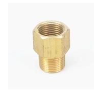 JRXFXEKW 3/8" BSPT Male x 3/8" NPT Female Brass Pipe Fitting Connector Adapter for Pressure Gauge Air Gas Fuel Water