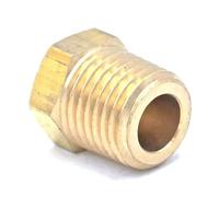 JRXFXEKW 3/8" NPT Male Hex End Brass Pipe Fitting Connector Water Gas Oil Fuel Max Pressure 229 PSI