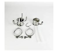 JRXFXEKW 3" FlangeOD91mm Soxhlet Extractor Set with Tir-Clamps and Silicone Hose,SS304 Rectification Accessories
