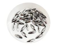 JRXFXEKW 30 pièces/nail art rhins pour ongles 3D pack de décoration en forme d'œil de cheval long verre coloré AB s (couleur : hématite, taille : 30 pièces)