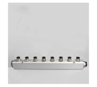 JRXFXEKW 30x30mm G1/4" Out G1/2" in 8 Way Pneumatic Fitting Air Manifold Block Splitter