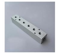 JRXFXEKW 40x40mm G1/2" in G1/4" Out 6 Way Pneumatic Air Solid Aluminum Manifold Block Splitter