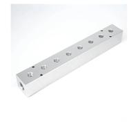 JRXFXEKW 40x40mm G1/2" in G1/4" Out 8 Way Pneumatic Air Solid Aluminum Manifold Block Splitter
