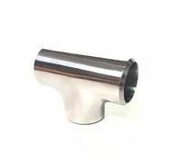 JRXFXEKW 45mm 1.75" Pipe OD Butt Thicken 3mm Tee 3 Way Splitter SUS 304 Stainless Steel Fitting Spliter Homebrew Beer Wine
