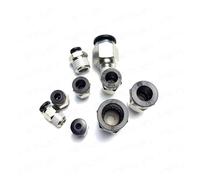 JRXFXEKW 50PCS OD1/4 to NPT1/4 PC Pneumatic Quick Connector Water Air Connector