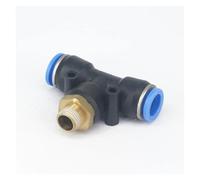 JRXFXEKW 5pc 1/4" Male to Fit Tube O/D 12mm Pneumatic Tee 3 Way Push in Connector Union Quick Release Air Fitting Plumbing