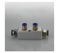 JRXFXEKW A Kit 30x30mm 2 Way Pneumatic Air Manifold Splitter with Push Fit Coupler