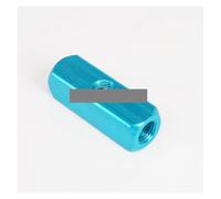 JRXFXEKW Air Compressor 1/4" BSPP 2 Way Aluminum Quick Connector Air Hose Manifold Block Splitter Light Blue for air Cylinder Systems