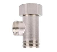 JRXFXEKW Brass 1/2' Tee Joint 3 Way Plumping Pipe Fittings Chrome Plated T Filling Valve Bidet Water Heater Bathroom Accessori