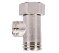 JRXFXEKW Brass 3/8' Tee Joint 3 Way Plumping Pipe Fittings Chrome Plated T Filling Valve Bidet Water Heater Bathroom Accessori