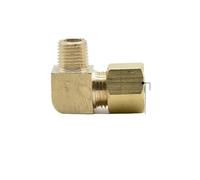 JRXFXEKW Fit Copper Tube OD 10mm x 1/4" BSPP Male Brass Compression Union Elbow 90 Degree Fitting Connector Water Gas Oil