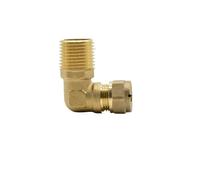 JRXFXEKW Fit Copper Tube OD 12mm x 1/2" BSPP Male Brass Compression Union Elbow 90 Degree Fitting Connector Water Gas Oil