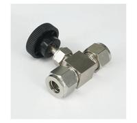 JRXFXEKW Fit Tube O/D 3mm Stainless Steel 304 Shut Off Valve Straight Flow Control Needle Valve Compression Fitting 6.4 Mpa