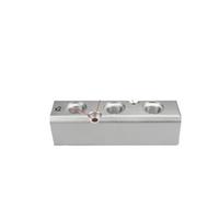 JRXFXEKW G1/2" in G1/4" Out 3 Way 5 Ports 30x30mm Pneumatic Aluminum Manifold Block Splitter