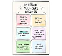 JRXFXEKW Holistic Health Check Poster Living Room Decor | Categories for physical mental social and spiritual wellbeing status review(Unframed,08x12inch(20x30cm))