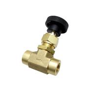 JRXFXEKW Industrial High Pressure Brass Needle Control Valve Flow Control 1/4" NPT Female Thread 3000 PSI Plumbing Propane Gauge