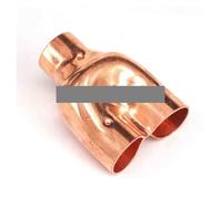 JRXFXEKW Inner Diameter 19mm 3/4" Copper End Feed Equal Y-Type 3 Way Pipe Fitting Plumbing for Water Oil