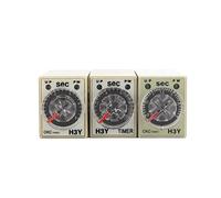 JRXFXEKW Minuterie de temporisation de Mise sous Tension H3Y-4 220VAC, Relais temporisé 3S 5s 10S 30S 60S 5M 10M 30M 60M, 14 Broches, Petit réglable avec Prise de Base PYF14A (Size : 0-60S)