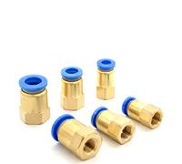 JRXFXEKW Pipe Connector 1PC PCF Pneumatic Connector 4mm-12mm Fitting Thread 1/8" 1/4" 3/8" 1/2" Air Thread Female Straight Air Fitting (Color : 10mm OD Hose, Specification : 14)