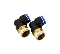 JRXFXEKW PL16-06 10Pcs L Shaped PT 3/4" Male Threaded to 16mm Tubing Pneumatic Quick Fitting
