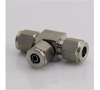 JRXFXEKW Qiuck Fit Hose O.DxI.D 12x10mm Equal Tee 3 Ways 304 Stainless Steel Hex Quick Joint Fitting Quick Connector