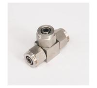 JRXFXEKW Qiuck Fit Hose O.DxI.D 8x6mm Equal Tee 3 Ways 304 Stainless Steel Hex Quick Joint Fitting Quick Connector