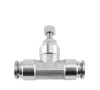 JRXFXEKW SA 304 Stainless Steel Pneumatic Quick Connector Throttle Valve Pipe Socket 4 6 8 10 12mm One-Way restrictor Valve Cylinder(SA-12)