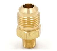 JRXFXEKW SAE Male 5/8"-18 UNF Fit Tube OD 3/8" - 1/8" NPT Male Brass SAE 45 Degree Pipe Fitting Connectors 1000PSI