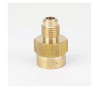JRXFXEKW SAE Thread 7/16"-20UNF Fit Tube OD 1/4" x 1/4" NPT Female Brass SAE 45 Degree Pipe Fitting Adapter