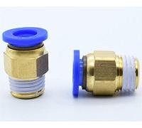 JRXFXEKW Tubes, Pipes & Hoses 10pcs PC Straight Push in Fitting Pneumatic Push to Air 4-12mm OD Hose Tube 1/8" 1/4" 3/8" 1/2" BSP Male Thread Connector (Color : 8mm OD Hose, Specification : 12)