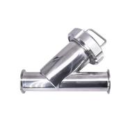 JRXFXEKW Tuyau de 51 mm de diamètre extérieur x Virole Tri Clamp de 2 po, Filtre en Y de 64 mm, Acier Inoxydable SUS 304, 50 Mailles