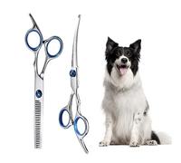 JRYGAC 2 Pièces Ciseaux Toilettage Chien et Chat en Acier Inoxydable Embouts Ronds Sécuritaires